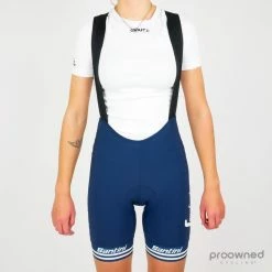 Santini Vega Light Thermal BIB Shorts - Trek-Segafredo Women