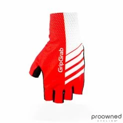 GripGrab Aero TT Raceday - Short Finger Glove - Red/White