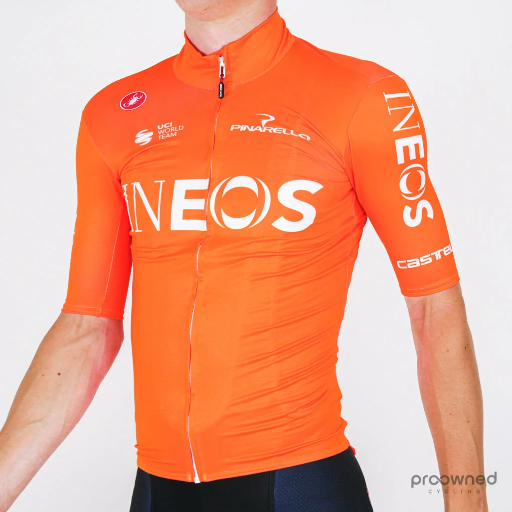 Castelli Mid Weight Short Sleeve Jersey - Orange - Team Ineos - Billede 2