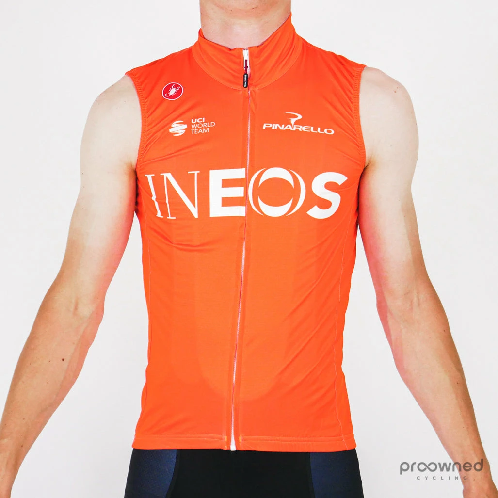 Castelli Mid Weight Vest - Orange - Team Ineos