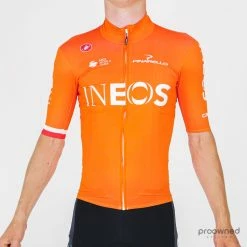 Castelli Mid Weight Short Sleeve Jersey - M. Golas - Orange - Team Ineos